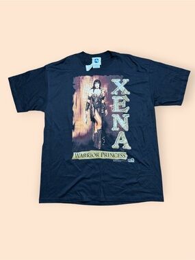 1990s Xena Warrior Princess Deadstock T Shirt Men’s XL Black Vtg 90s